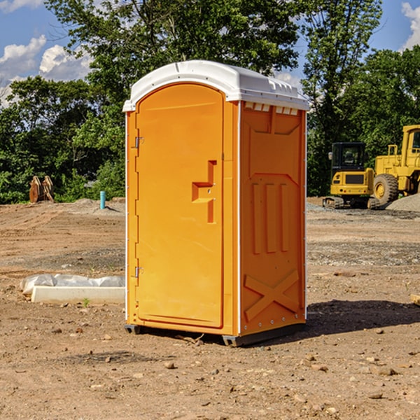 how often are the portable restrooms cleaned and serviced during a rental period in Rosebush Michigan